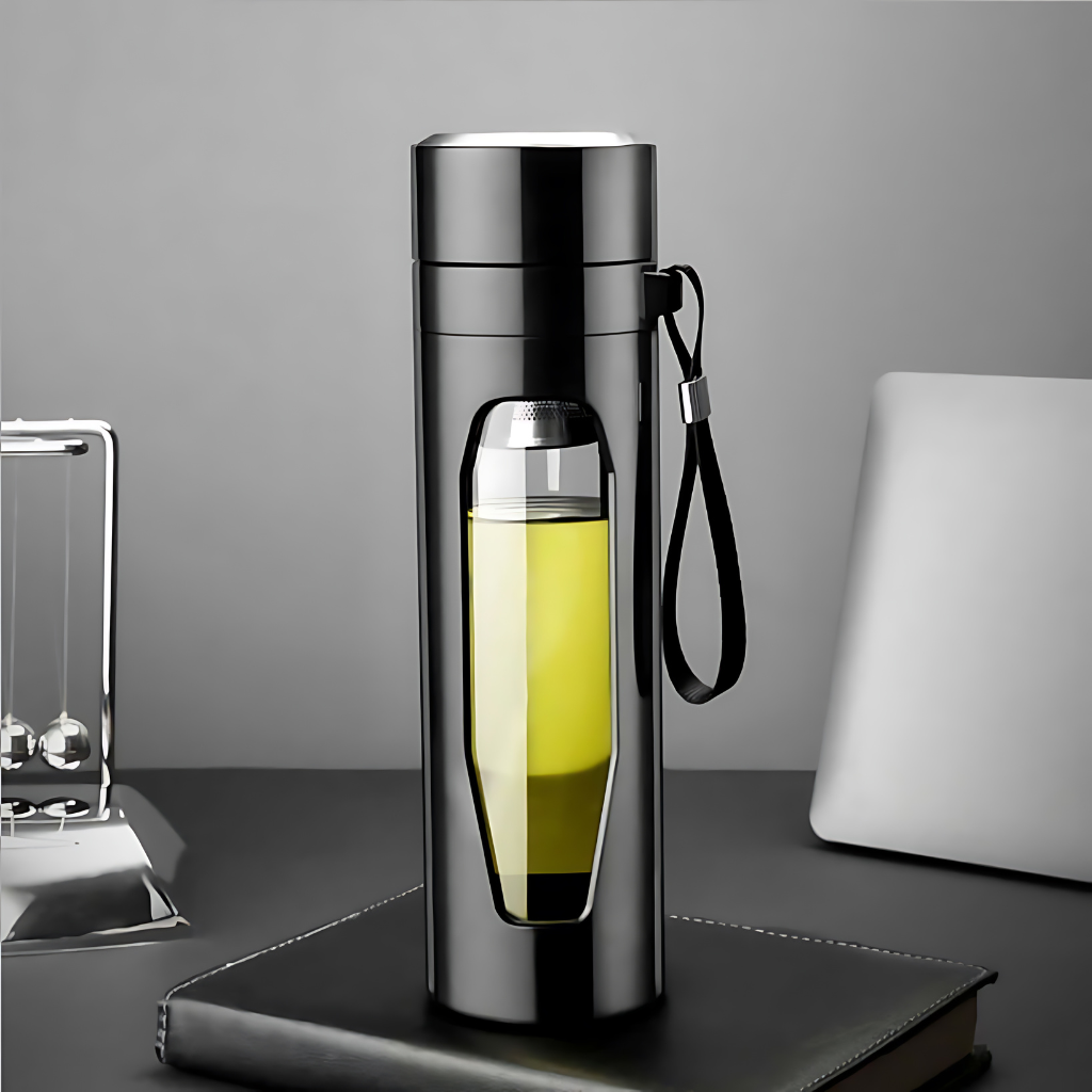 Steel Water Bottle w/ Tea Infuser